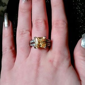 Yellow and silver ring